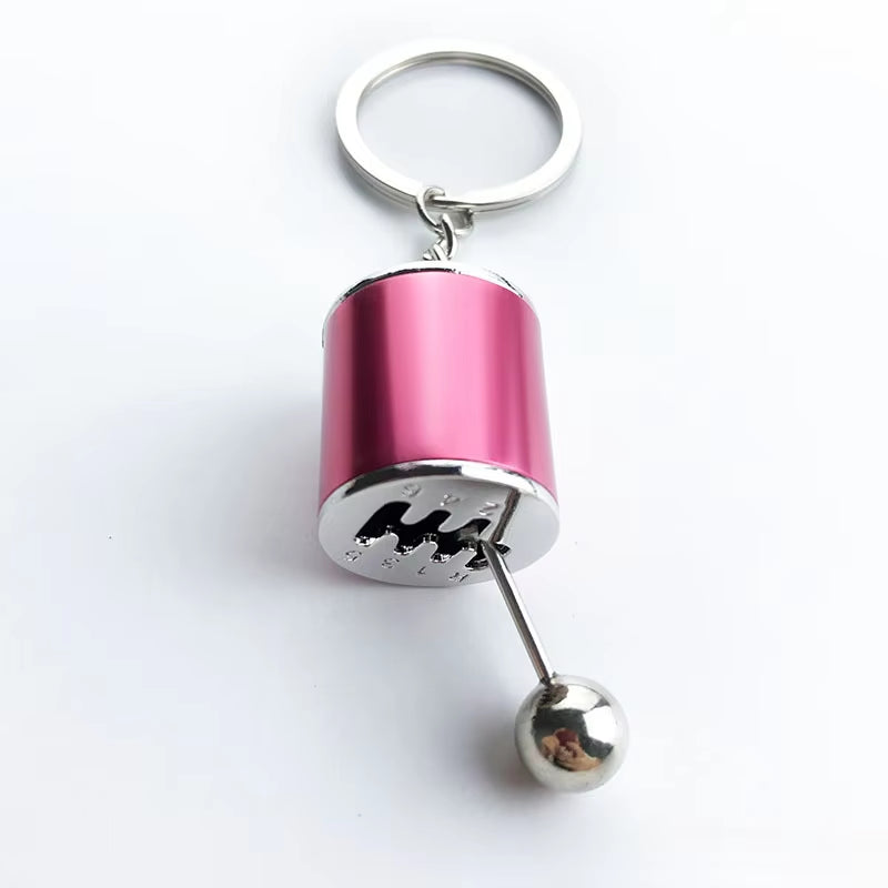 Car Shifter Keyring,Six Speed Manual Transmission Keychain Shifter Gear Keychain Auto Part Model Gearbox Car Key Accessories