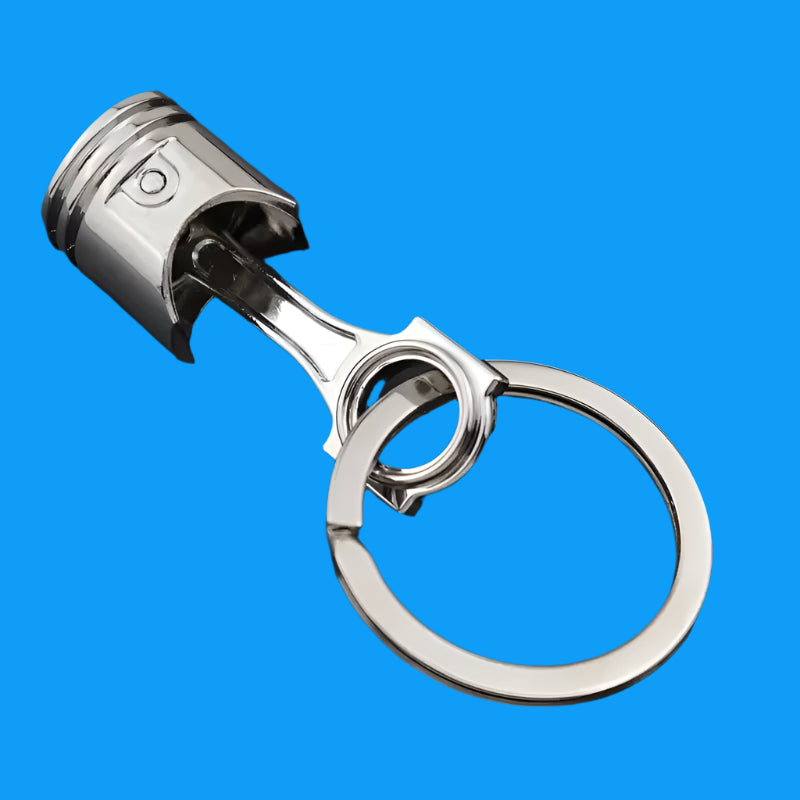 Zinc Alloy Engine Silvery Piston Key Ring Chain Keychain Key Fob Wholesale Silver Color Available European for Men Gift Trinkets