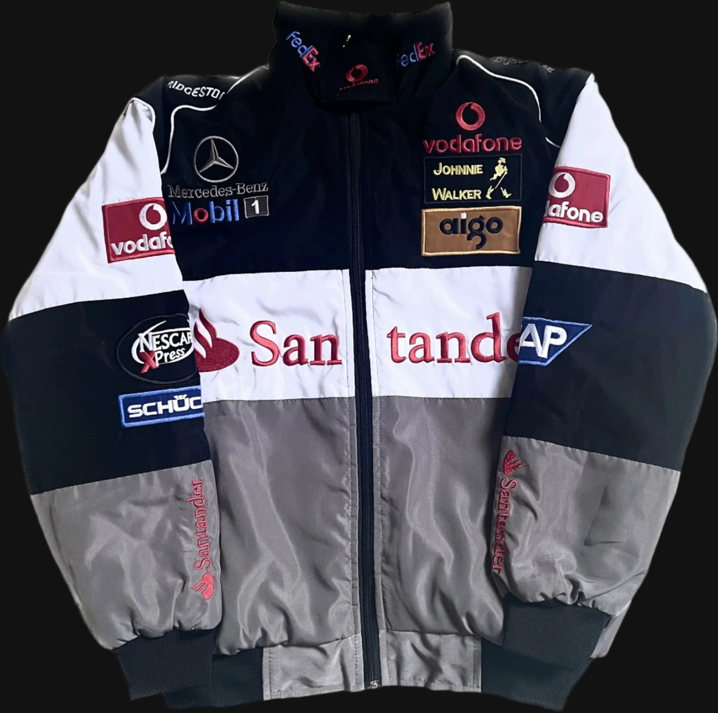 OEM High Quality Soft Casual Vintage Racing F1 Racer Jacket XL Wholesale Custom Quilted Bomber Breathable Retro Style for Unisex