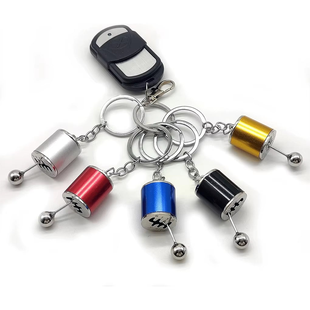 Car Shifter Keyring,Six Speed Manual Transmission Keychain Shifter Gear Keychain Auto Part Model Gearbox Car Key Accessories