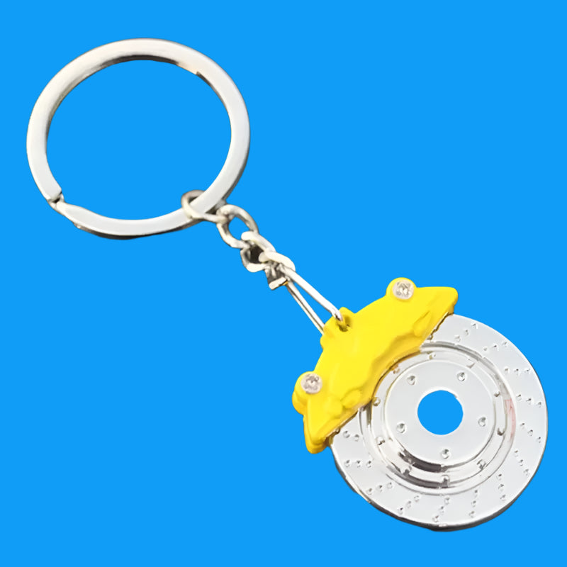 Cute Metal Auto Parts Disc Brake Keychain Hub Calipers Key Ring for Car Pendant Key Chain for Men Gift Trinkets S142