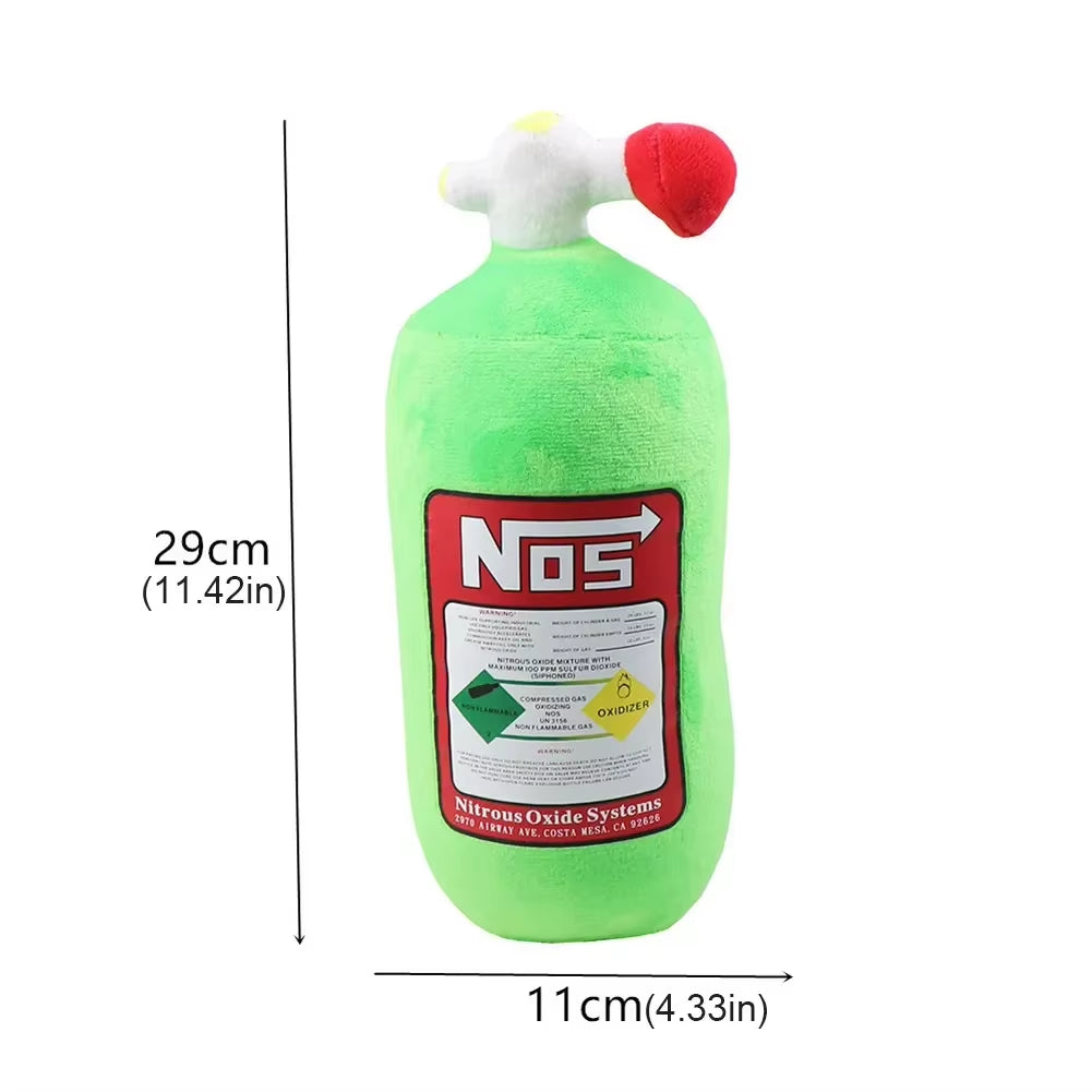 NOS Nitrous Oxide Bottle Plush Toys Pillow Stuffed Soft Turbo Cushion Gifts Car Decor Headrest Backrest Seat Neck