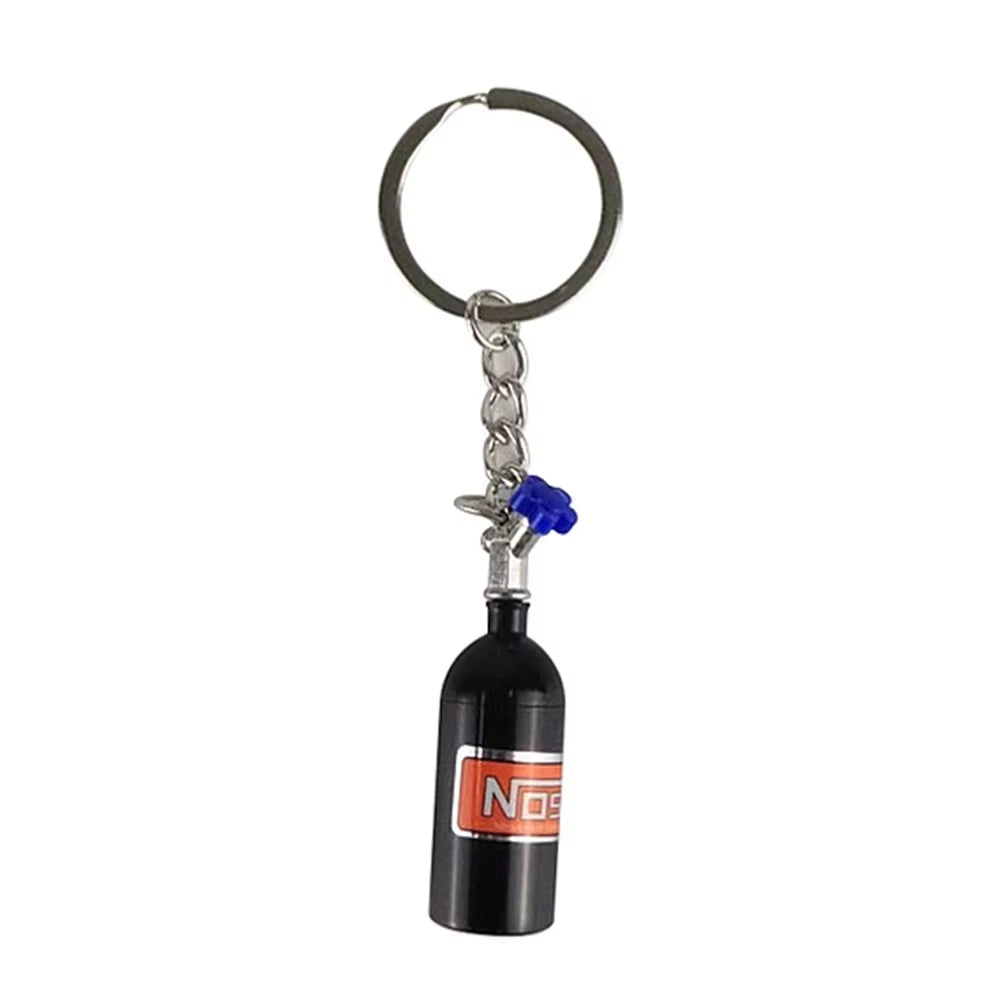 Hot Sale Creative Mini Nos Nitrogen Bottle Keychain 7 Colors Pill Box Storage Key Ring Car Handbag Phone Case Pendent Gifts