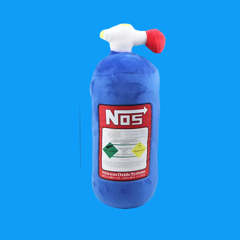 NOS Nitrous Oxide Bottle Plush Toys Pillow Stuffed Soft Turbo Cushion Gifts Car Decor Headrest Backrest Seat Neck